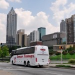 Charter bus downtown Atlanta Georgia