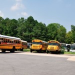 school buses black and yellow